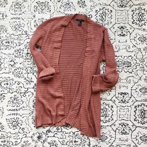 Dusty Rose Long Cardigan • Forever 21